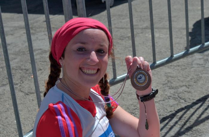 Laura, una vera aficionada Road alla 50 km di Romagna