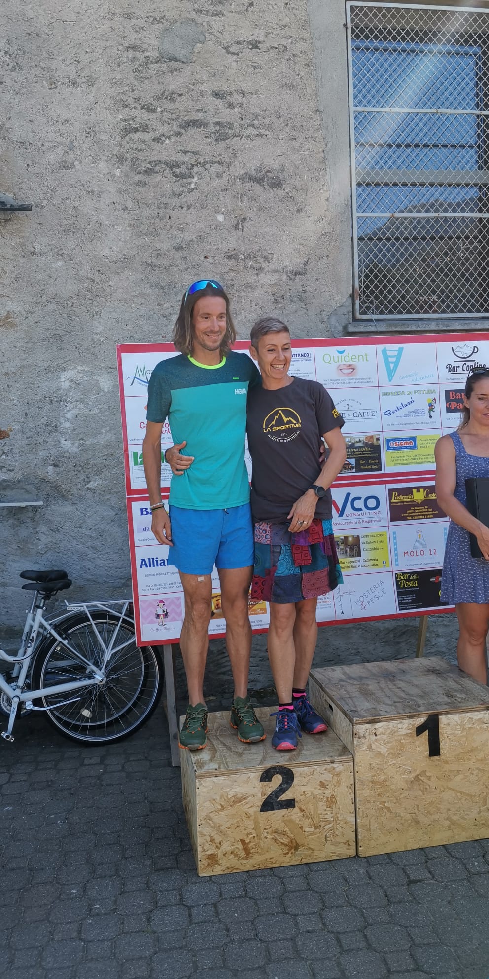 Enrico e Sofia sul podio del Mezzafiato Trail a staffetta