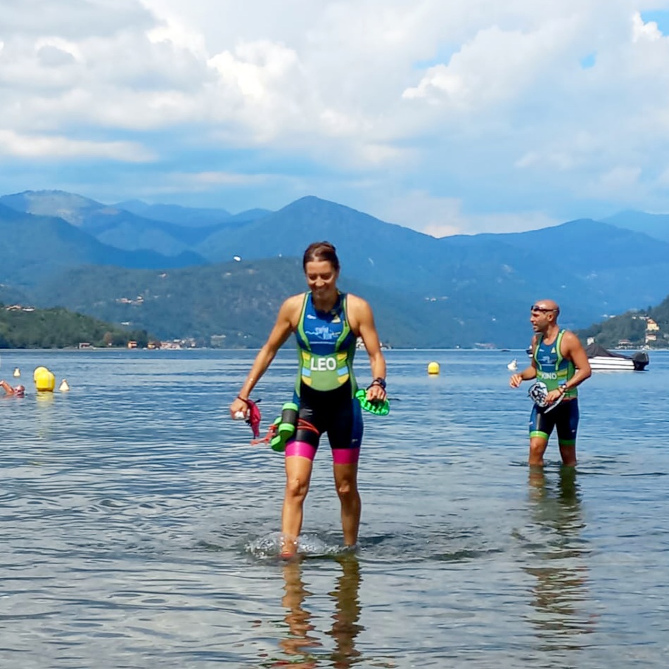  allenamento di Swim Run sul lago D'Orta