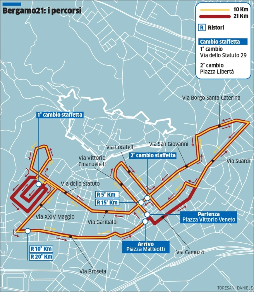 I percorsi della 10K e della 21K, per chi ancora si fosse perso tra rettilinei, curve e saliscendi