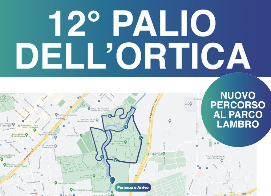 Il nuovo percorso del Palio, interamente all'interno del Parco Lambro