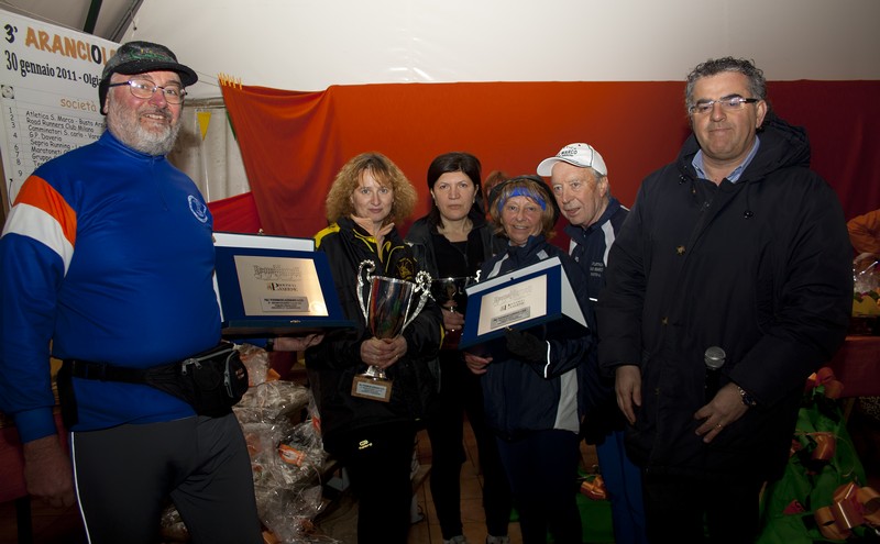 Premiazione primi 5 gruppi.