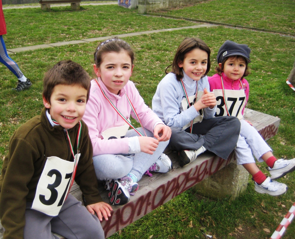 Un podio seduto per i piccoli protagonisti