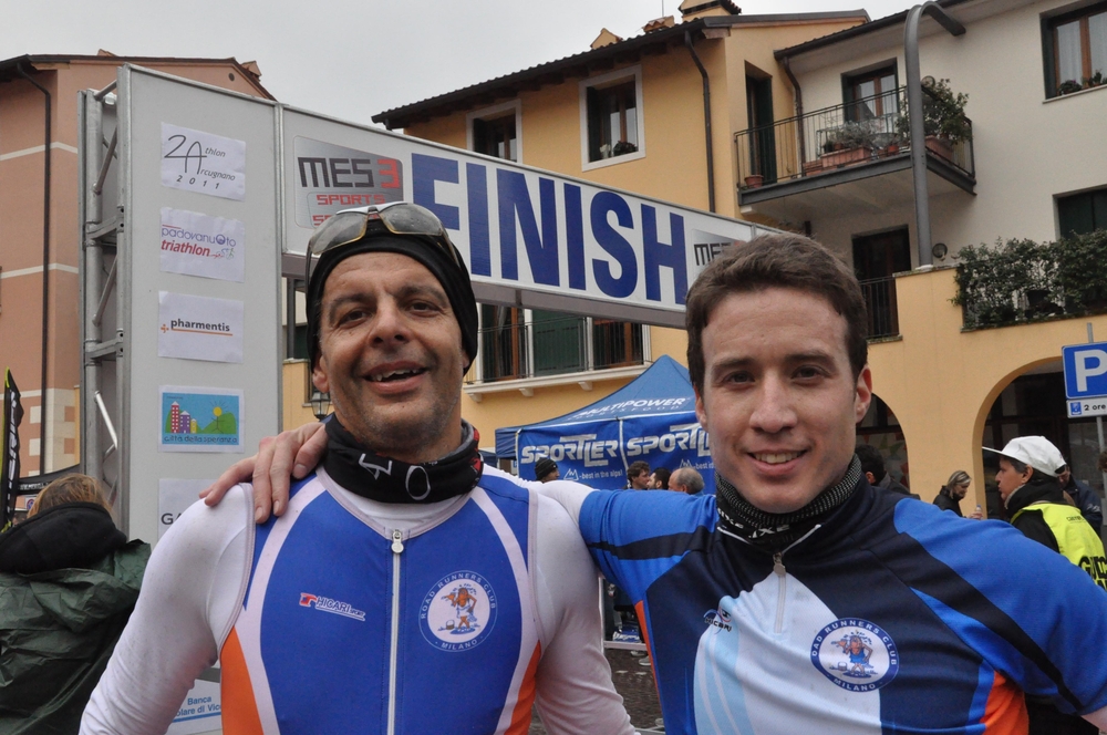 Paolo e Marco soddisfatti all'arrivo