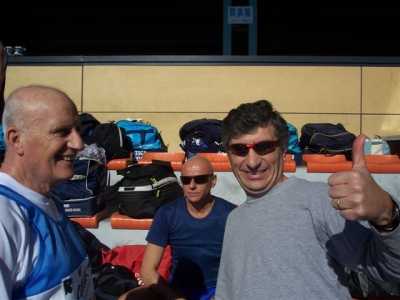 Motta, Valli e Brillo prima del via Motta, Valli e Brillo prima del via
