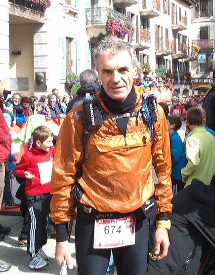 Luciano Micheletti dopo l'UTMB