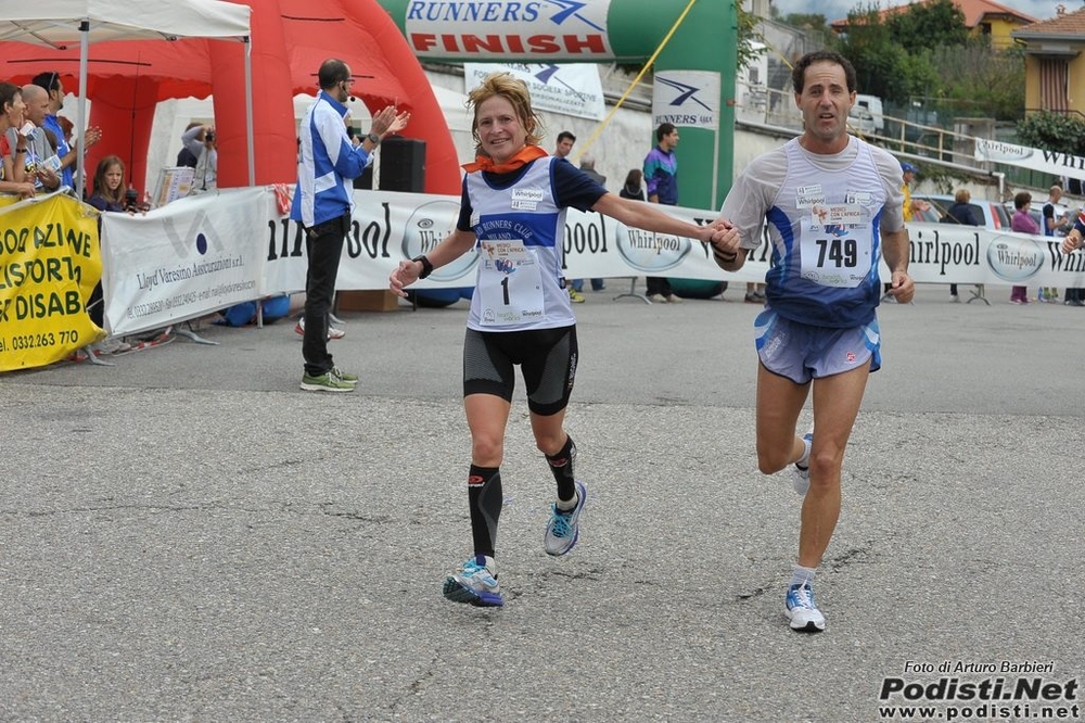 L'arrivo con Guglielmo Boni, Runners Bergamo, atleta paralimpico