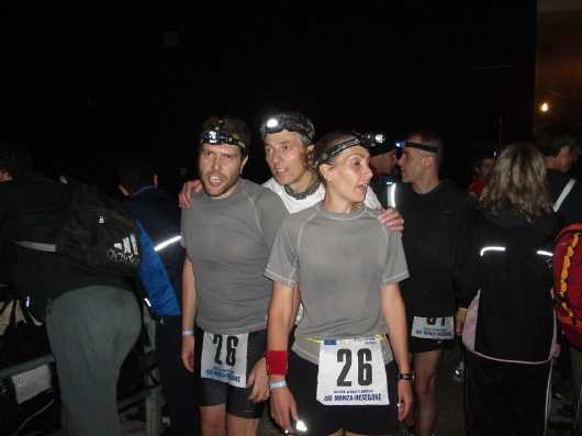 Franz, Gianpiero e Daniela all'arrivo alla Capanna