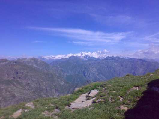 Il Rosa visto dalla cima del Monte Camino