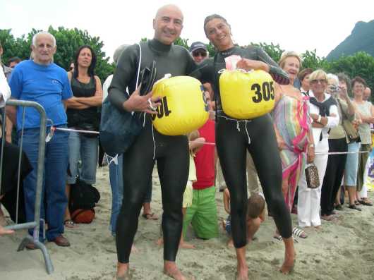 Attilio e Chiara all'arrivo