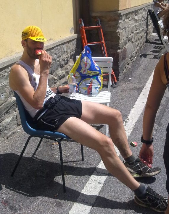 Andrea Vandoni dopo il traguardo al Giir di Mont 2012