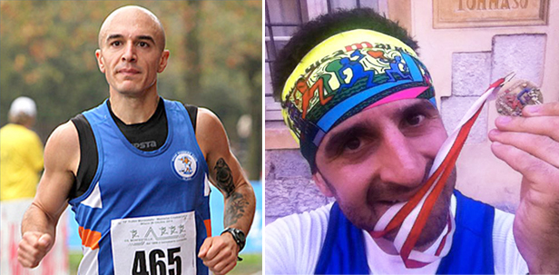 Jacopo Caracci campione Corrimilano 2014 e Mirko Torresani alias toro scatenato alla mezza di Pisa. Grazie a Roberto Mandelli per la foto di Jacopo.