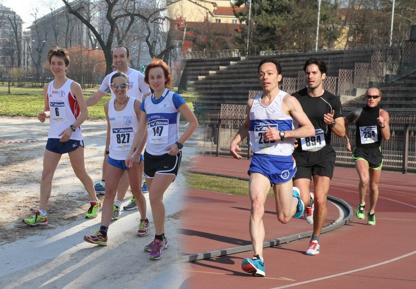 Lorena Lago sorridente prima della partenza del Trofeo del Sempione e Lorenzo Bernardini dentro l'Arena a un passo dal traguardo. (Ph. Antonio Capasso)