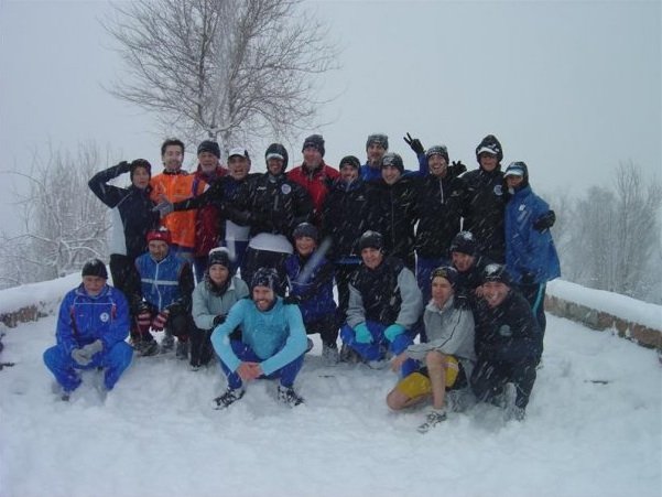 Foto di gruppo in cima al MonteStella