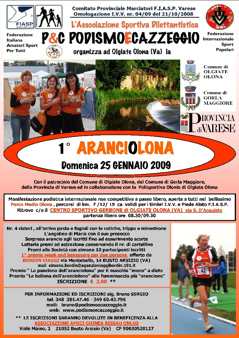 Volantino della 1° AranciOlona Volantino della 1° AranciOlona