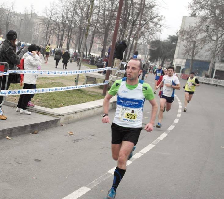 Fabrizio Bernardi in azione alla Corrida di San Geminiano Fabrizio Bernardi in azione alla Corrida di San Geminiano