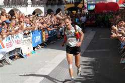 Marco Olmo all'arrivo di Chamonix