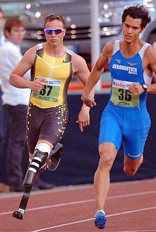 Oscar Pistorius in gara
