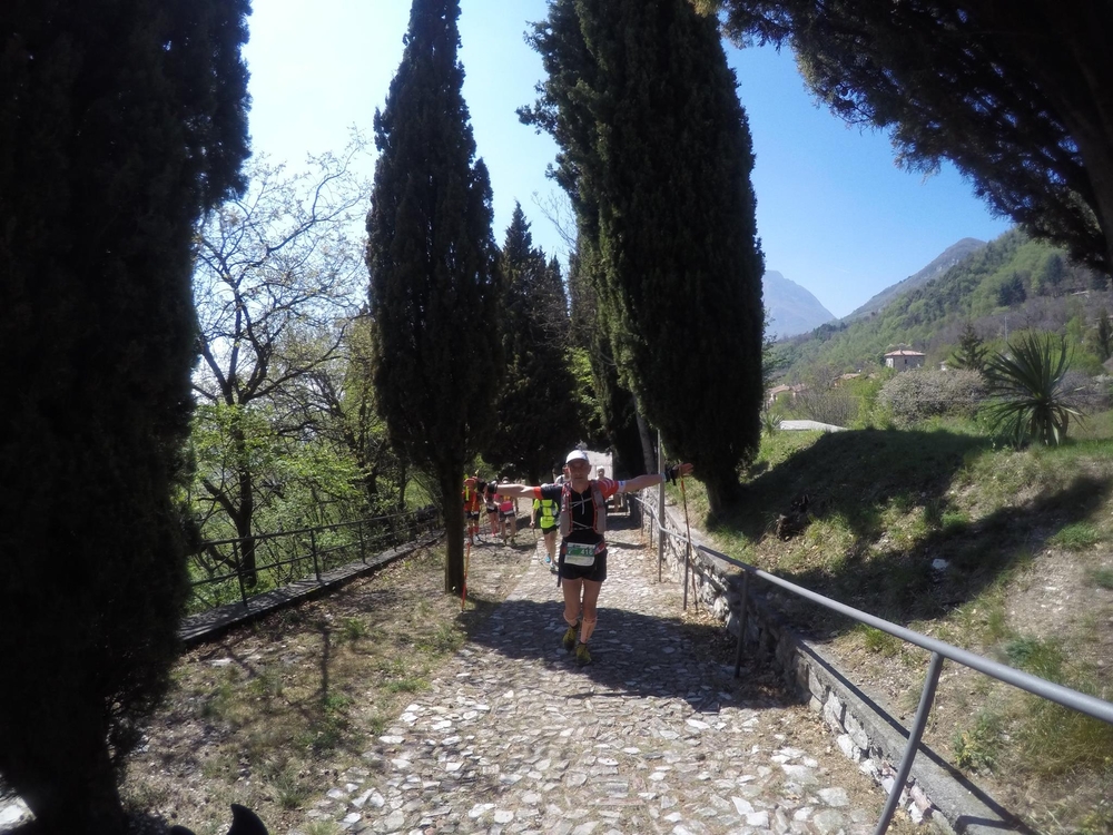 Fabio Saldini, impegnato in salita al BVG Marathon