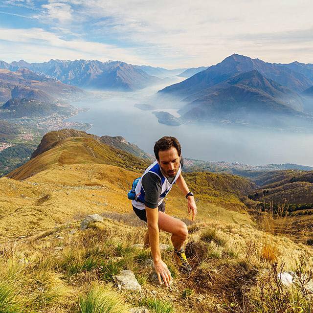 Andrea Vandoni impegnato sabato scorso nella prima edizione della Bregagno Skyrace (foto tratta da http://bregagnoskyrace.it)